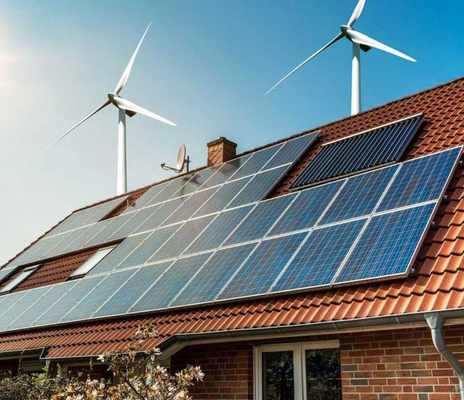 Home Off Grid Hibrit Güç Sistemi Rüzgar Güneş Hibrit Denetleyicisi 3KW Rüzgar Türbini Jeneratörü