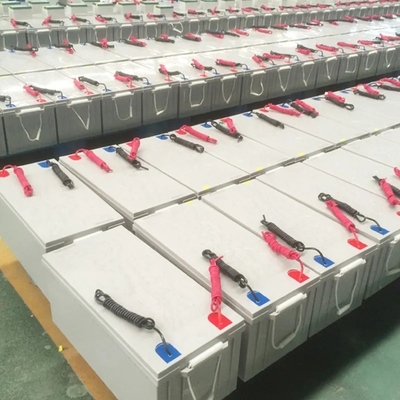 Üstün malzeme için şarj edilebilir 12V 200ah/250ah Uzun ömürlü Güneş Kurşun Asit Gel Bataryası
