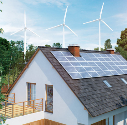 50HZ çıkış frekansı ile özel 3kw 5kw 10kw Şebekeden Dışarı Rüzgar Enerjisi Üretimi Sistemi