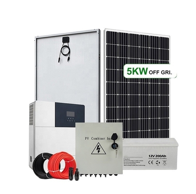 5-10 kWh Çıkış Gücü Aralığı 48V 300Ah 400Ah Pil Kapasitesi Şebeke Kapalı Güneş Paneli Sistemi