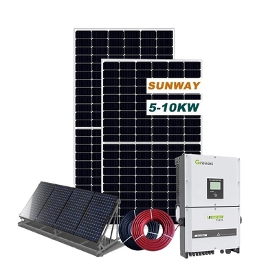 60HZ Tam Şebeke Üzerinde Çatı Güneş Sistemi 10kw Güneş Sistemi Şebeke Üzerinde