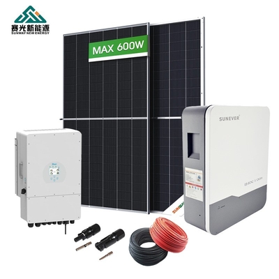 10kw Ev Güneş Enerjisi Sistemi 10000w Güneş Paneli Kiti ve Depolama dahil