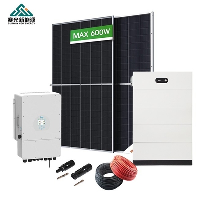 5000w 6000w Hibrit Güneş Enerjisi Sistemi 8000w Lifepo4 Pil Tipi ile