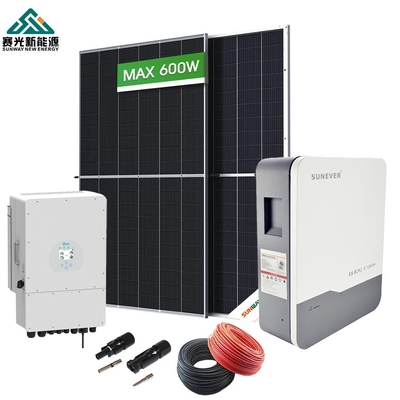 Çatı Montajı Kurşun-Asit Pil 5kw 8kw 10kw Hybrid Modunda Ev İçin Güneş Enerjisi Sistemi