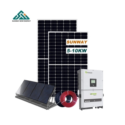 Dışarısı 10000w Hibrit Şebeke Güneş Sistemi 110V/127V/220VAC/380VAC/480V