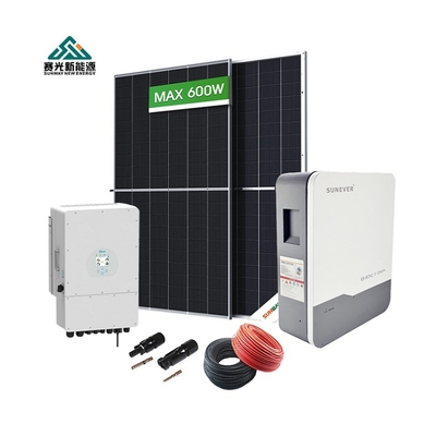 Ev için çok yönlü hibrit güneş paneli sistemi 6Kw güneş sistemi