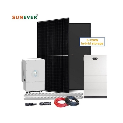 6000 döngü 80%DOD kurşun-asit pil doğrudan besleme 5kw ev için güneş paneli sistemi