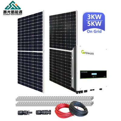 3kw 5kw 10kw Şebeke Güneş Sistemi 20kw 30kw 40kw Tam Ev