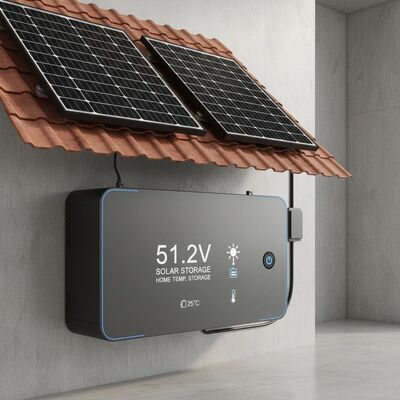 51.2v Güneş Depolama Bataryası Ev Sıcaklığı Depolama Güneş paneli ile çalışan Enerji Depolama Konut Güneş Enerji Sistemleri için