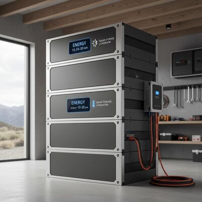 Enerji 10,24kWh - 30kWh Lityum İyon Güneş Enerjisi Depolama Bataryası Çıkış Gücü Aralığı 10 - 20 KWh Şebekeden Bağımsız Güç Depolama Sistemi