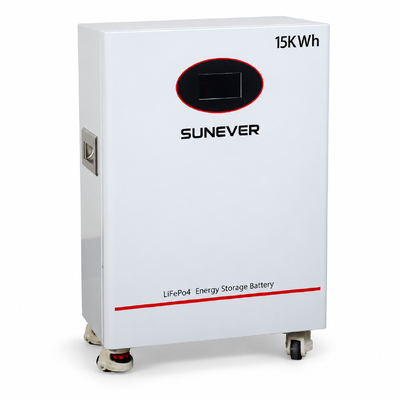 SUNEVER TD-15 51.2V 300Ah LiFePO4 Güneş Enerjisi Depolama Bataryası 15.36kWh 200A CAN RS485 Yere Monte