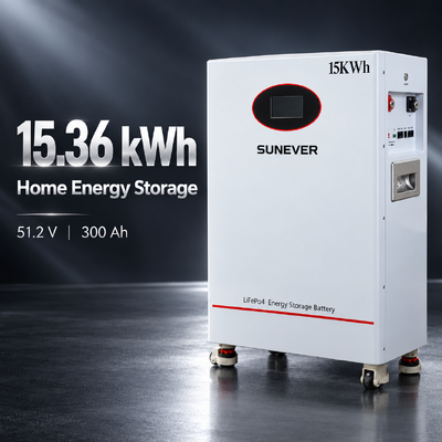 SUNEVER TD-15 15kWh LiFePO4 Ev Bataryası 51.2V 300Ah Yerüstü Güneş Enerjisi Depolama