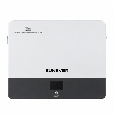 SUNEVER 5kWh Duvarlı LiFePO4 güneş enerjisi depolama bataryası 51.2V 100Ah güneş bataryası depolama sistemi için