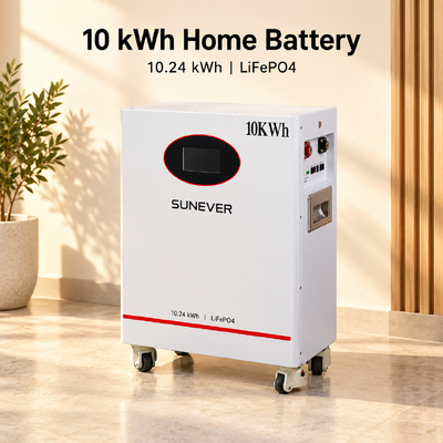 UNEVER 10kWh 51.2V 200Ah LiFePO4 Lityum Güneş Enerjisi Bataryası Ev Enerji Depolama ve Şebekeden Bağımsız Yedek Güç İçin