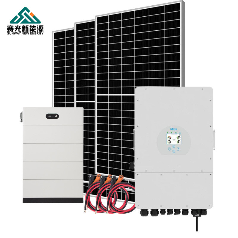 Ev için evrensel fiş tipi 5kw 8kw 10kw 12kw güneş panelleri sistemi Afore Inverter tarafından