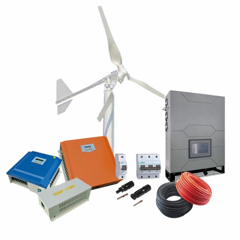 5KW / 10KW Konutlu 3 Fazlı 380VAC Rüzgar Türbini, Şebeke Hibrit Enerji Üretimi için