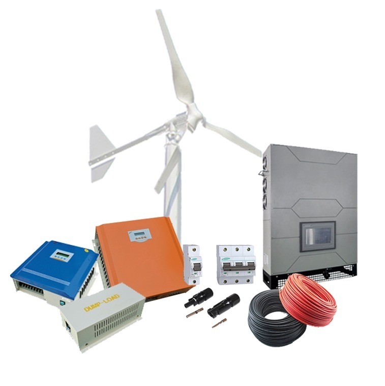 Rüzgar Enerjisi Hibrit Üretim Sistemi 10Kw Şebekeden Dışarı Rüzgar Güneş Hibrit Enerji Sistemi