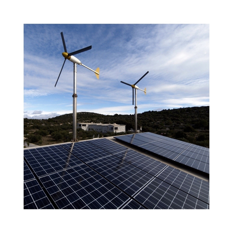 50HZ çıkış frekansı ile özel 3kw 5kw 10kw Şebekeden Dışarı Rüzgar Enerjisi Üretimi Sistemi