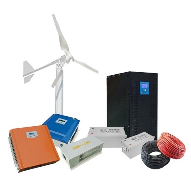 3kw 5kw 10kw Şebeke dışı rüzgar enerjisi sistemi 48V/96V/120V/220/380V nominal voltajlı