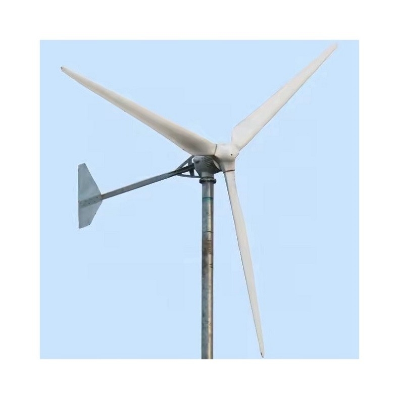 3KW/5KW/10KW yatay rüzgar türbini şebeke dışı rüzgar güneş hibrit enerji sistemi için