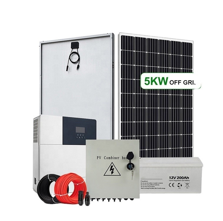 5-10 kWh Çıkış Gücü Aralığı 48V 300Ah 400Ah Pil Kapasitesi Şebeke Kapalı Güneş Paneli Sistemi