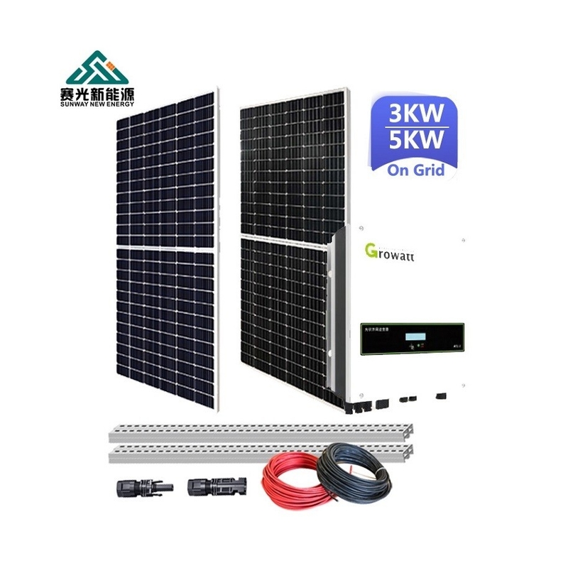 Özelleştirilebilir Güneş Enerjisi Sistemi 5kw 10kw 15kw 20kw 30kw Açık tesisat alanı için