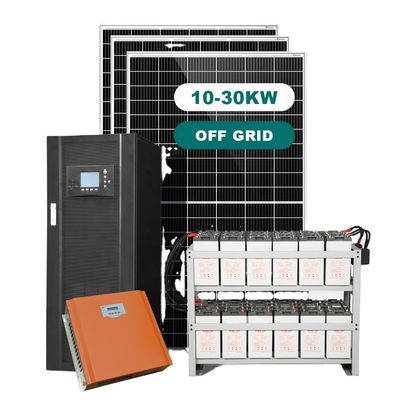 Ev Ticari Uygulamalar için Şebeke Dışı 15KW Tek başına Güneş Pil Sistemi